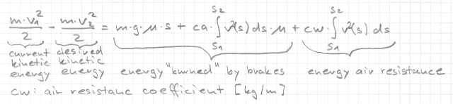 brake distance formulas